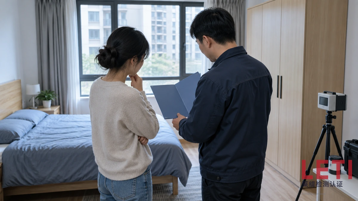 上海出租房入住前甲醛检测整体场景示意